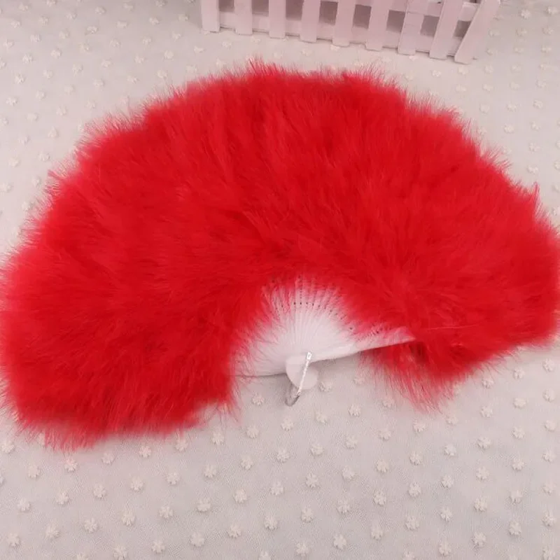 

Retro Vintage Chinese Feather Hand Fan Folding Fans Event Party Wedding 28-staves Anime Cosplay Costume Halloween Christmas