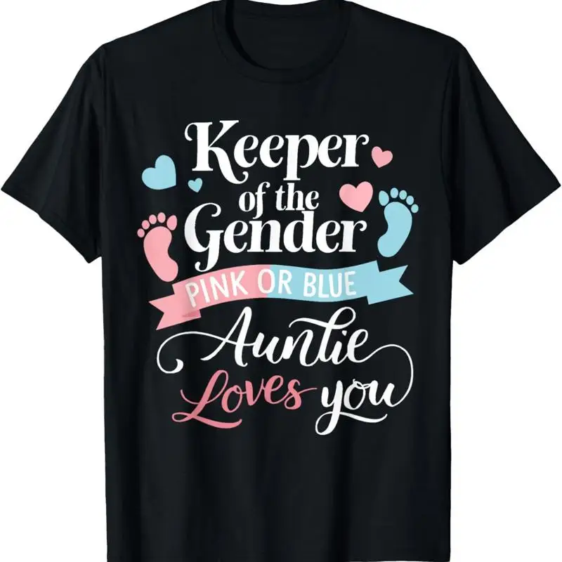 

Keeper Of The Gender Loves Aunt You Auntie Baby Announcement T Shirt