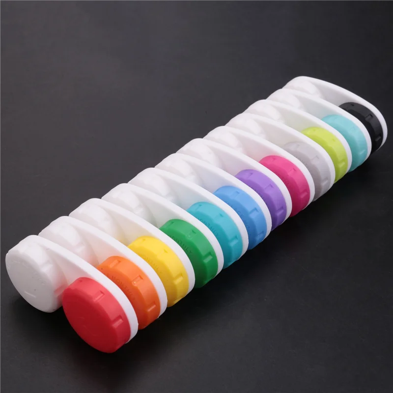 12PCS Colorful Contact Lens Case, Contact Lens Immersion Kit, Suitable for Outdoor Mini Contact Lens Case Screw Top