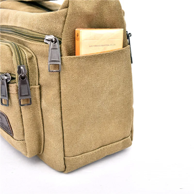 Men Canvas Shoulder Bags Casual Tote Travel Men\'s Crossbody Bag Luxury Messenger Bags Fashion High Quality Handbag Hiking