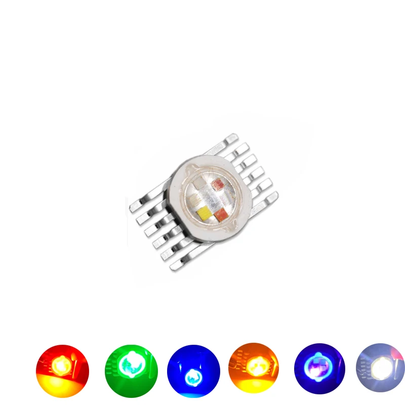 5W 6W 10W 12W Red Green Blue White Purple Amber Six Color in One RGBWYUV 12Pins High Power Leds