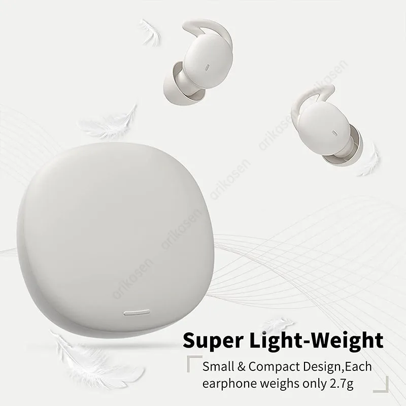 Sleeping Headphones Earphones Bluetooth Soft Comfortable Silicone Noise Isolating Earbuds with Mic Earplugs for Sport Meditation