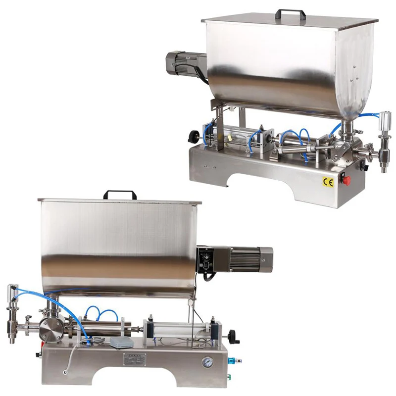 Chili Sauce Filling Machine Paste Peanut Butter Quantitative Filler Machine Pneumatic Slurry Mixing Filling Machine