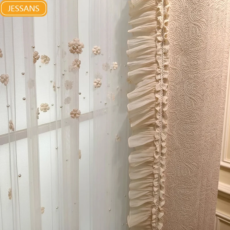 

Кремово-белый узор, двусторонние рельефные шторы из синели для гостиной, спальни, французского окна, балкона, индивидуальные продукты