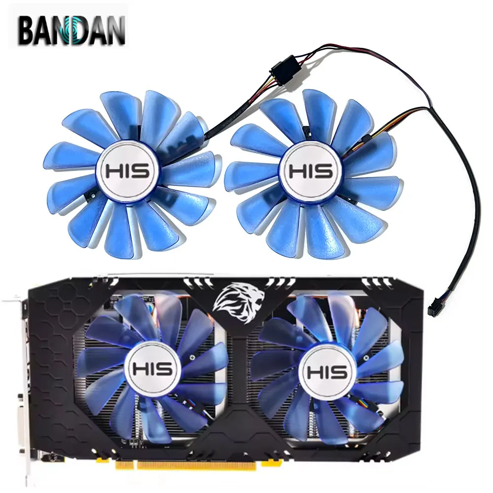 Video Card GPU Cooling Fan RX470 RX580 87MM 4PIN FDC10H12S9-C Replacement Fan For HIS RX470 RX480 RX570 RX580 RX588 Video Card
