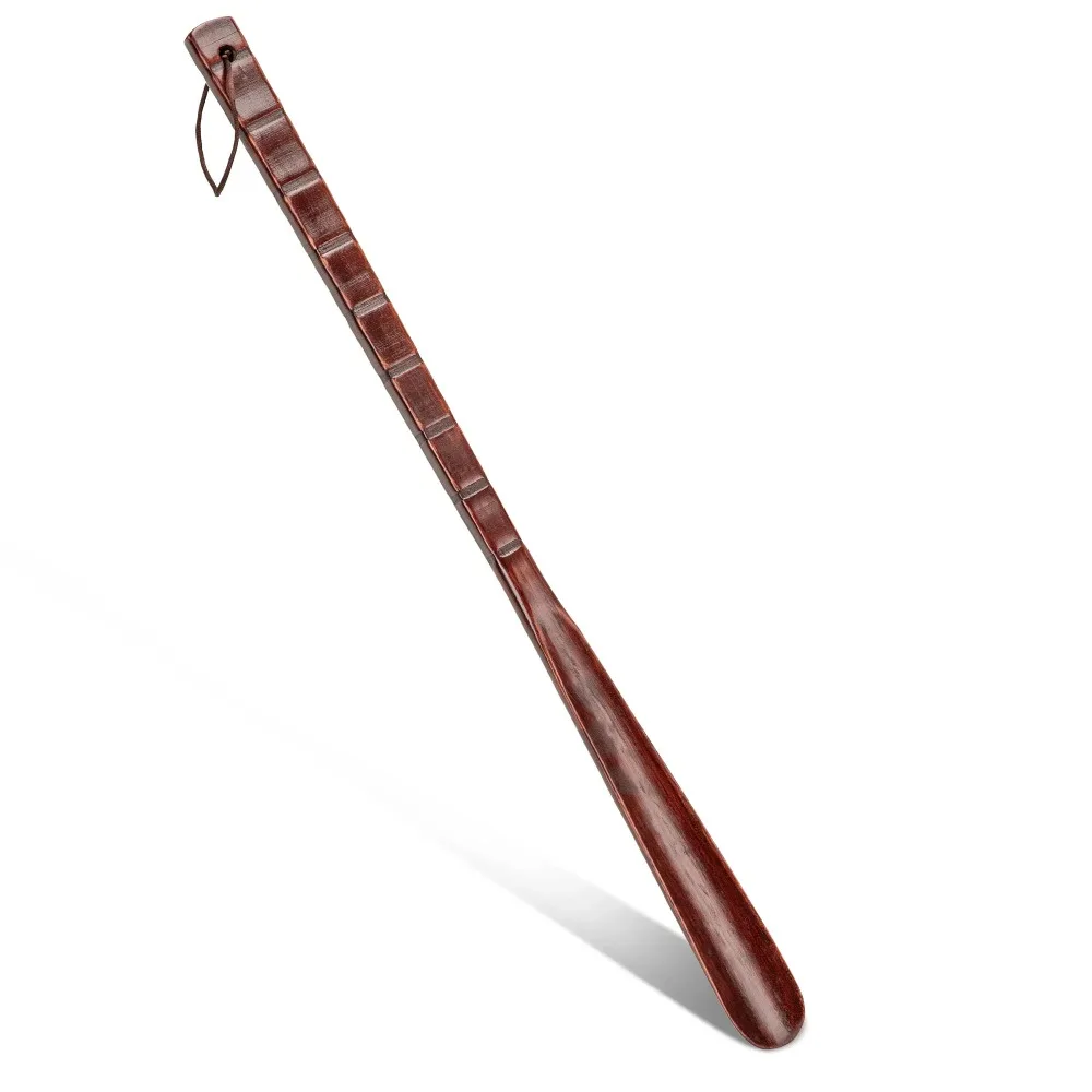 54CM Long Handle Design Shoe Horn Durable Wooden Shoe Horn for Seniors Shoe Lifter Home Use Tools Bamboo Joint Handle Shoe Horn