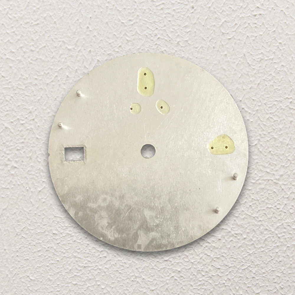 28.5mm S Logo Dial Fit NH35/NH36/4R/7S Movement Ice Blue Luminous Epipremnum Sunburst Dial Watch Modification Accessories