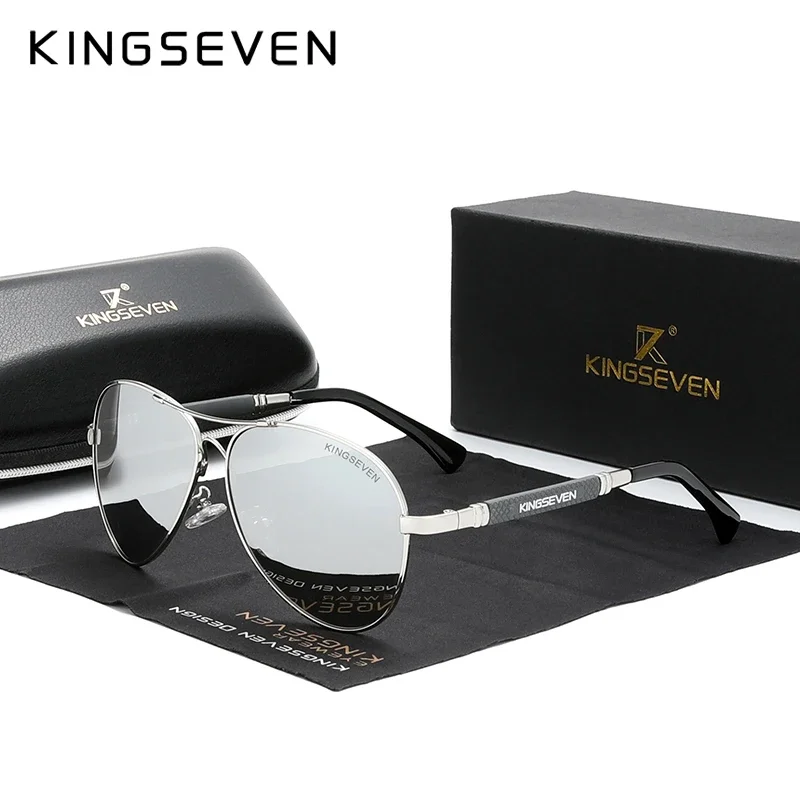 KINGSEVEN Brand Fashion Trend Quality occhiali da sole da uomo in lega di titanio occhiali da sole polarizzati occhiali da vista da donna Pilot