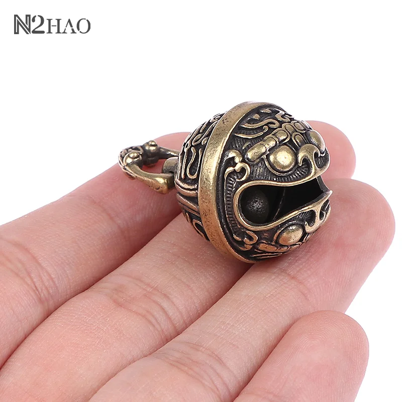 1PC Lucky Brass Handicraft Die Casting Drop Bell Key Car Button Wind Bell Sect Bronze Bell Creative Gift Fengshui Home Pendant