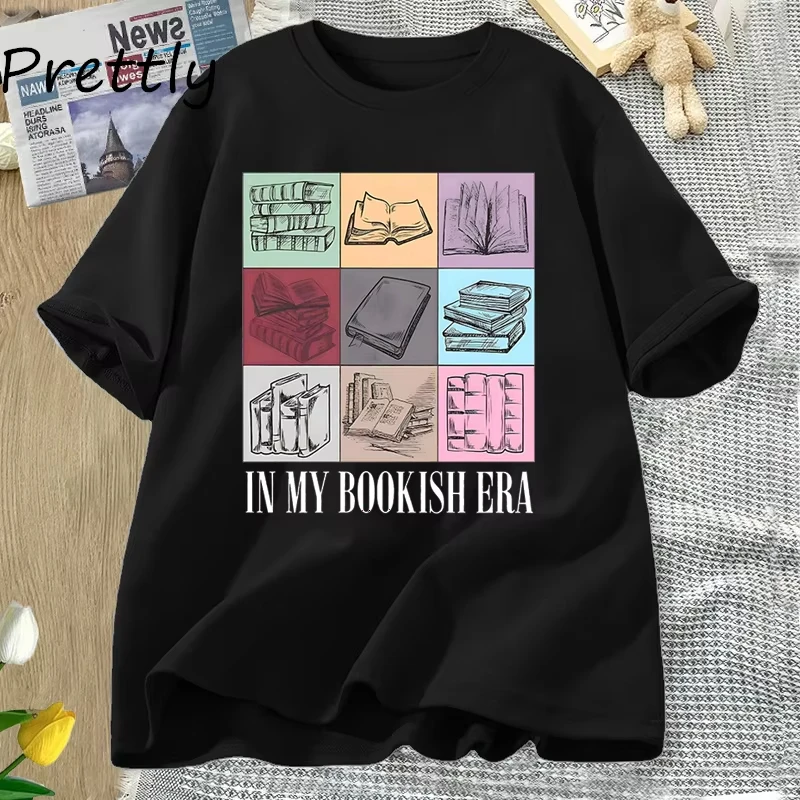 In My Bookish Era T-shirt Retro Romance Smut Reader Graphic T-shirts Book Lover Bookish T Shirt Summer Cotton Woman Clothes Tops