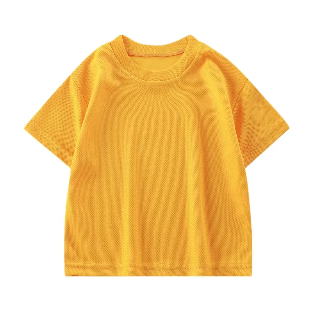 Cotton Breathable Teenager Short Children Shirt For Child Korean Top Kids Summer Boy Girl T-shirt Solid