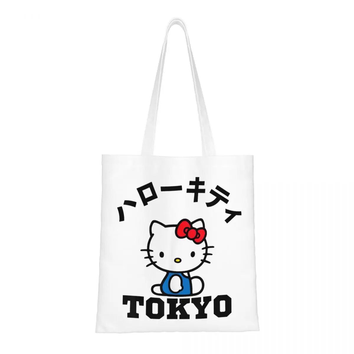 

Hello Kitty Tokyo Tote Bags Women Handbag Canvas College Shoulder Bag Printed Shopping Bag