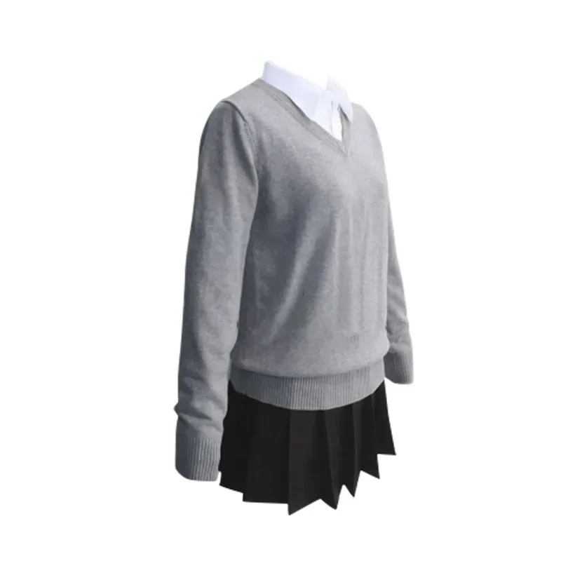qq023Anime Horimiya Kyouko Cosplay Costume Wig Skirt Sweater Shirt JK School Uniform Women Hori san to Miyamura kun