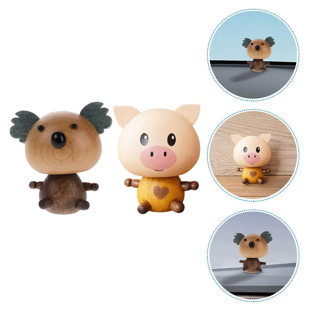 

2Pcs Car Interior Decor Koala Bobblehead Aromatherapy Ornament Dashboard Spring Accessory Small Gadget Car Aromatherapy Ornament