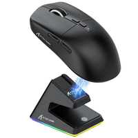 Attack Shark X6 Bluetooth Mouse , PixArt PAW3395, Tri-Mode Connection, RGB Touch Magnetic Charging Base, Macro Gaming Mouse