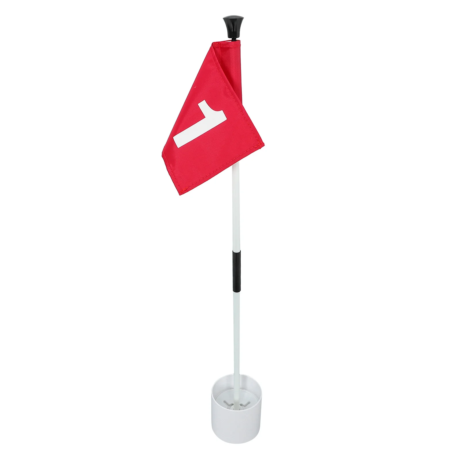 مجموعة واحدة من سارية العلم الخضراء للجولف، قاعدة ABS شديدة التحمل، تصميم خفيف الوزن، مجموعة علم ممارسة الجولف للاستخدام في محكمة التدريب