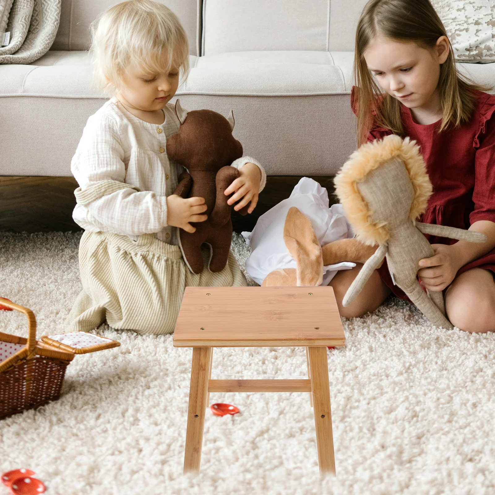 

Wooden Shoe Small Wood Bench Natural Wood Step For Home Bathroom Use Mini Wooden Seat Multipurpose Vanity