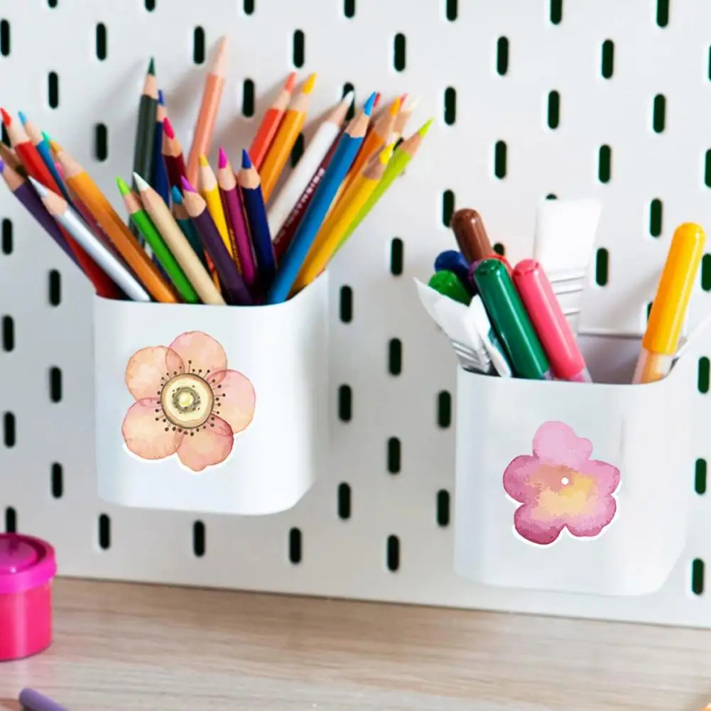 Reusable Stickers Floral Scrapbooking Stickers Set 50pcs Waterproof Reusable Decoration Sticker for Book Cup for Scrapbooking