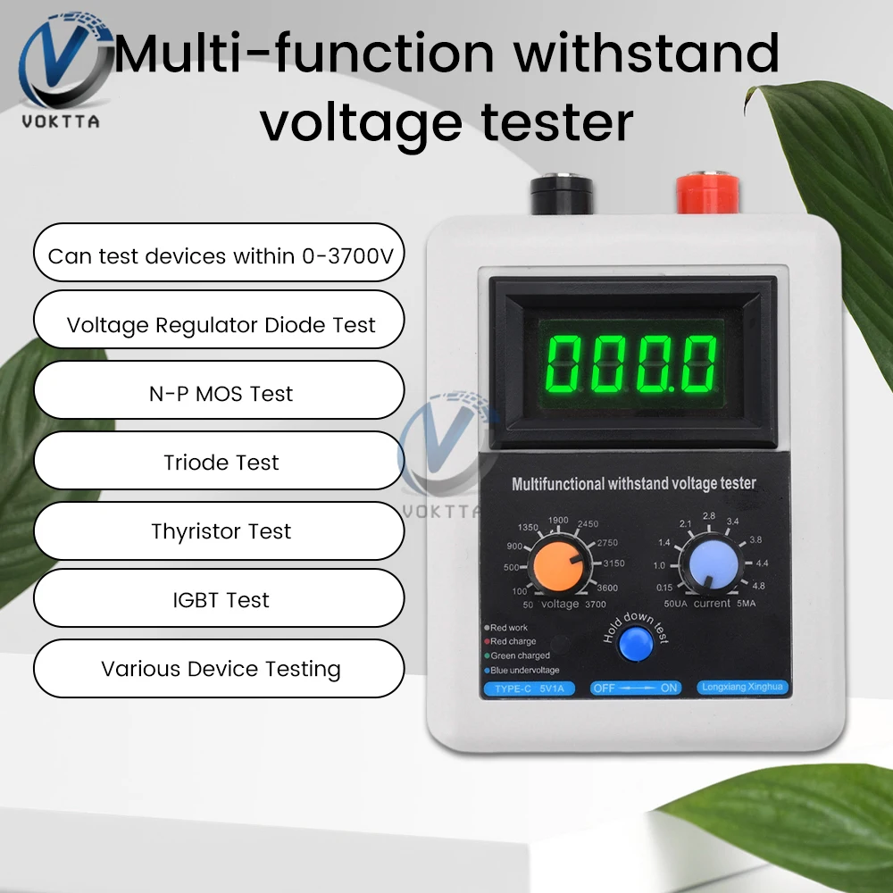 0V-3700V napięcie IGBT dioda Tester próbnik elektroniczny MOS trioda kondensator rezystor wytrzymuje Tester wyświetlacz LCD woltomierz multimetr