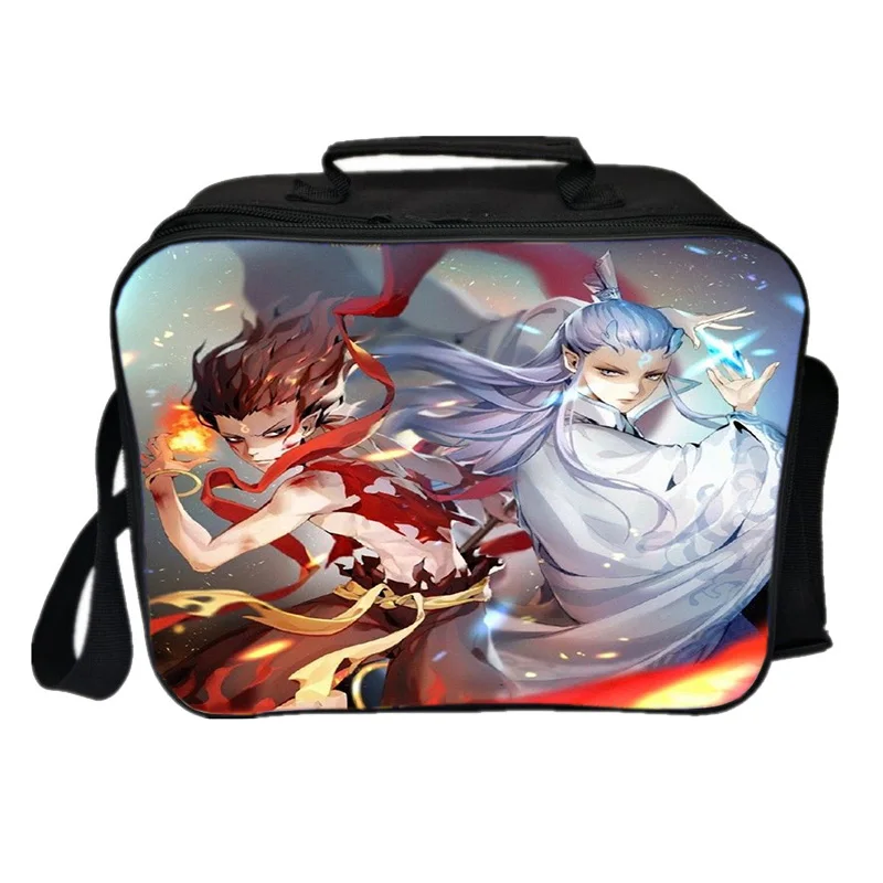 

Nezha Детская сумка для обеда Студенческий пакет со льдом Одиночный пакет для пикника Кокса Детская повседневная сумка Mochila Портативная сумка из ткани Оксфорд