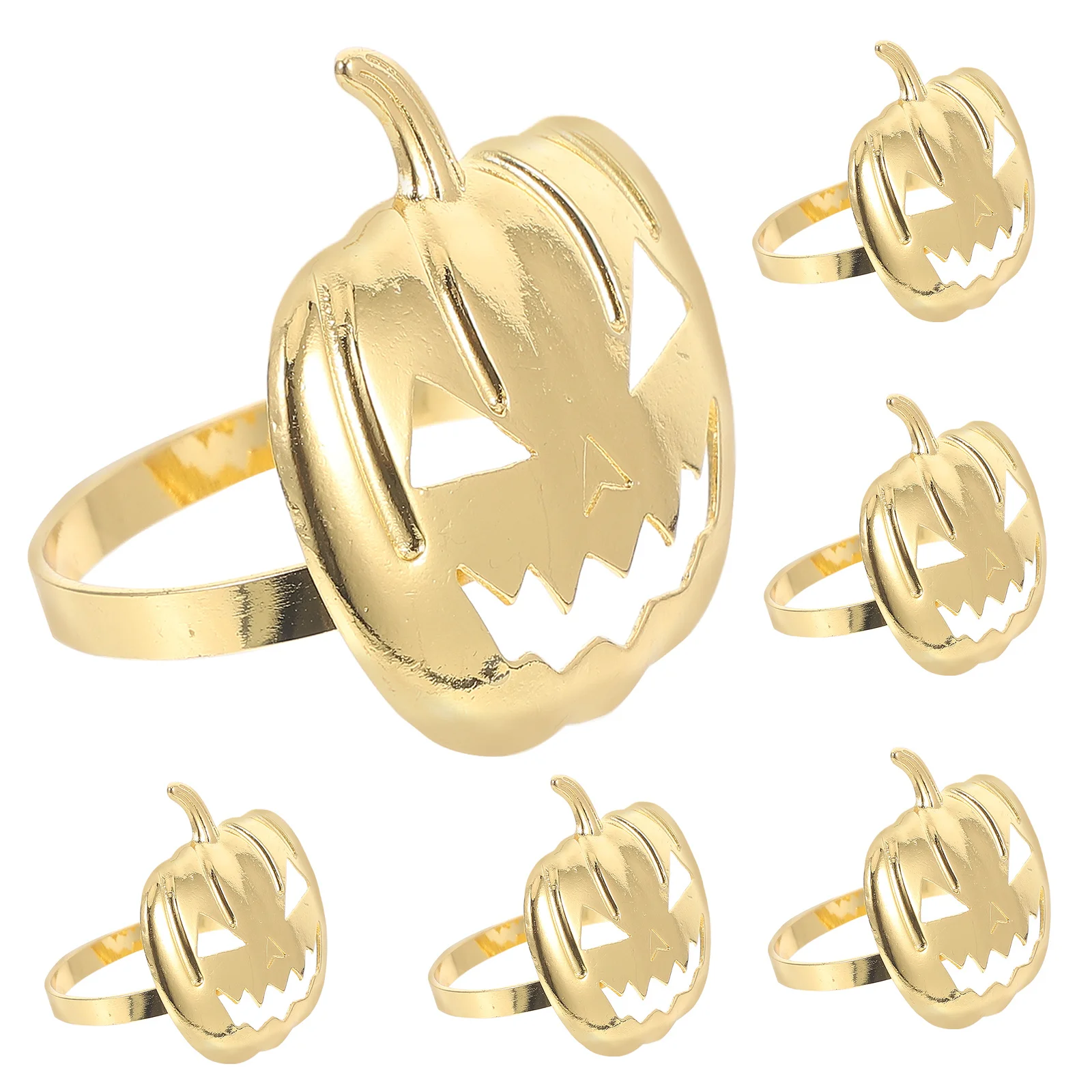 

6Pcs Halloween Pumpkin Napkin Rings Elegant Dining Table Centerpiece Fall Festival Decor Halloween Napkin Buckle