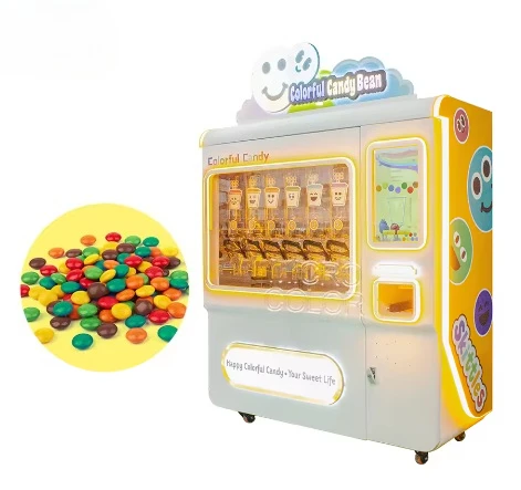 Máquina Expendedora de Dulces Inteligente Comercial 2025 |   Dispensador de Gelatina/Chocolate en Grano de Autoservicio 24h, con SDK