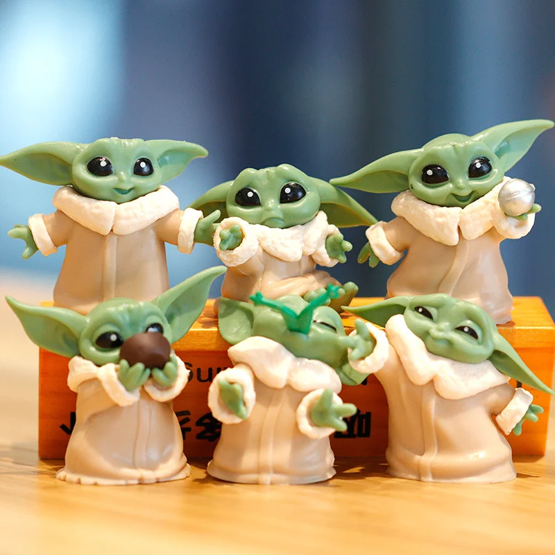 Figuras de acción de Grogu Mandalorian, juguetes de 4-7cm, Yoda, Star Wars, regalos de navidad