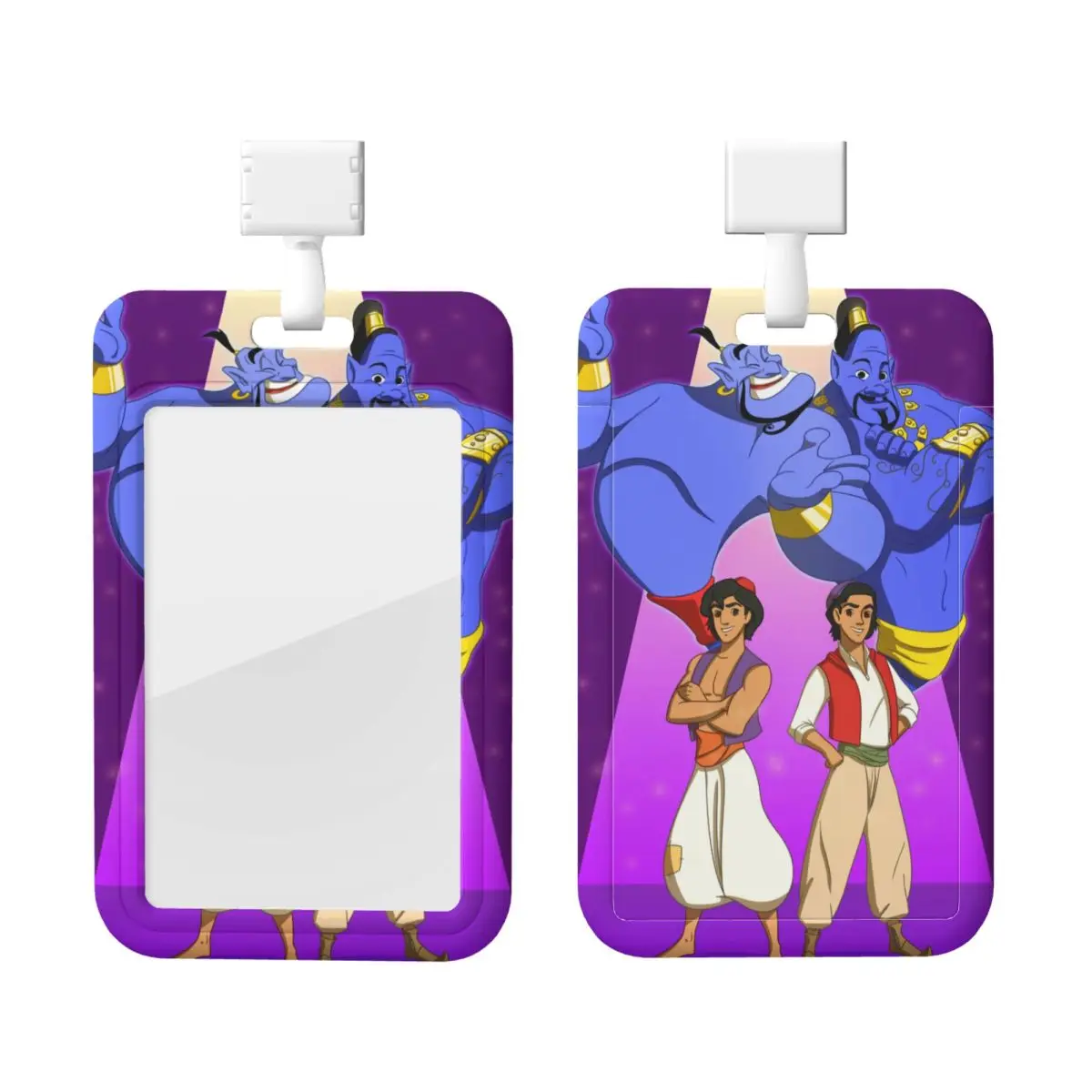 

Custom Cute Cartoon Aladdina ID Badge Holders Hospitals Card Holder Unisex Neck Lanyard Credit Card Holders Neck Strap