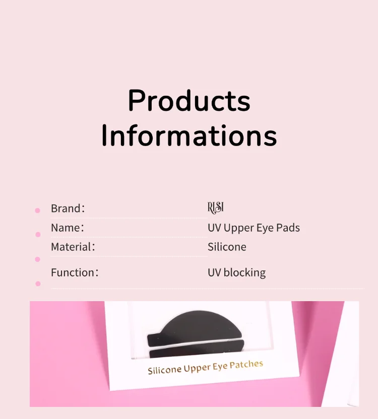 RISI Wimpern-Silikon-UV-Schutzpads: Schwarze UV-Schutzpads für Wimpernverlängerungen, Augengel-Pads, schwarze Augenpads, UV-Augenpads, Patches – Detail 6