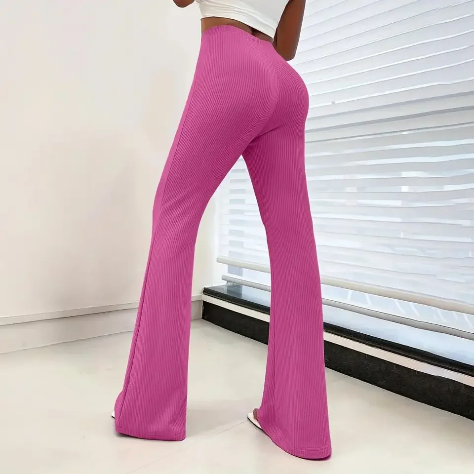 

Gym Fitness Bell-Bottoms Yoga Pants Sports Flared Leggings Breathable Latin Dance Pants Female Casual Sports Pants Trousers