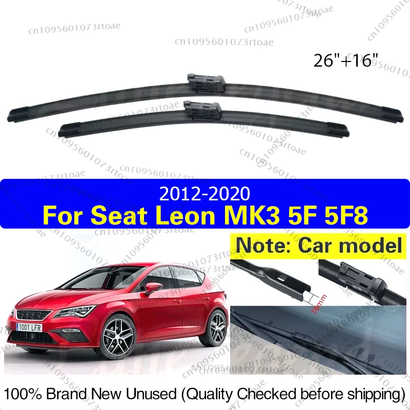 

Car Wiper Blade Front Window Windshield Rubber Refill Wiper For Seat Leon MK3 5F 5F8 2012 - 2020 LHD 26"+16" Car Accessories