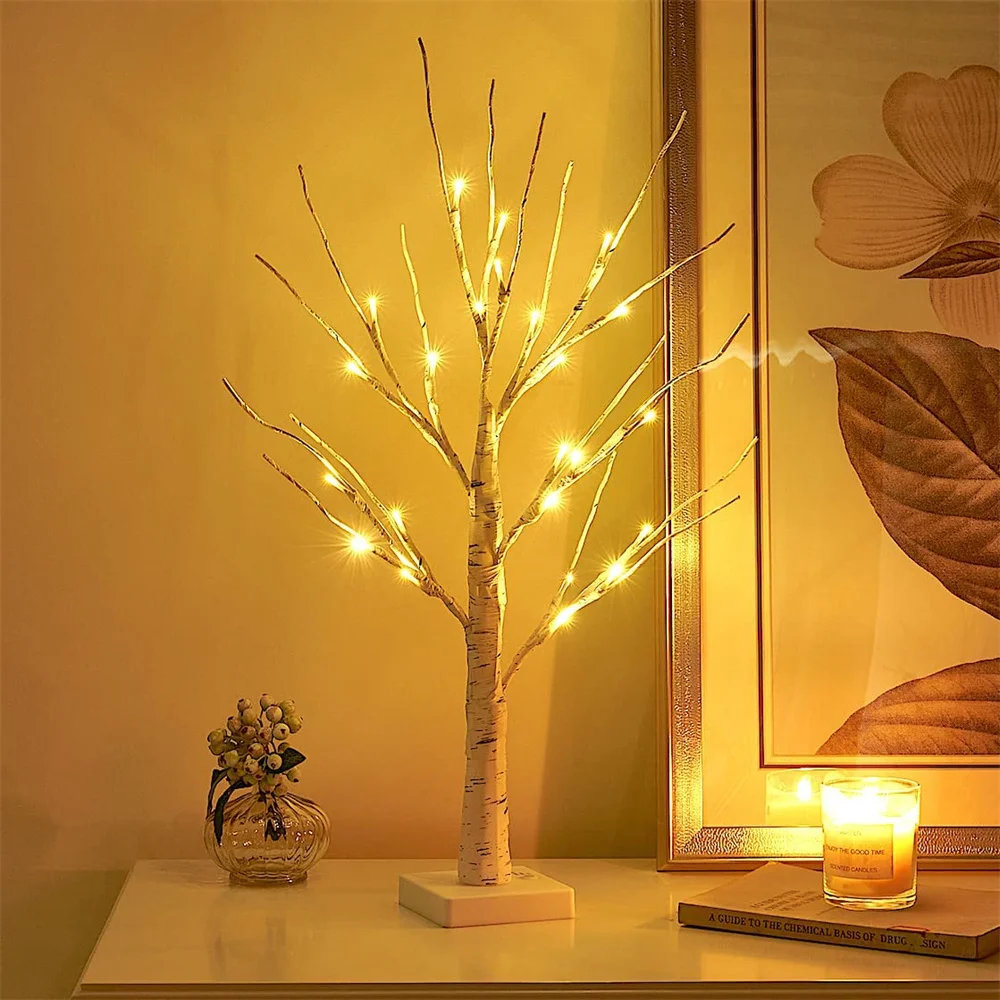 

45cm 60cm Warm White Birch Tree Table Lamp Easter Decoration Led Light Battery Tree Branches Lamp Fairy for Home Party Festival