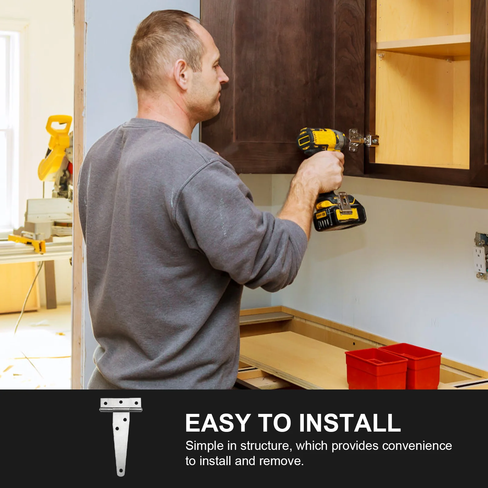 

6 шт. Т-образные петли, сверхмощные мебельные петли для двери шкафа, утолщенная фурнитура, монтажный кронштейн, аксессуары