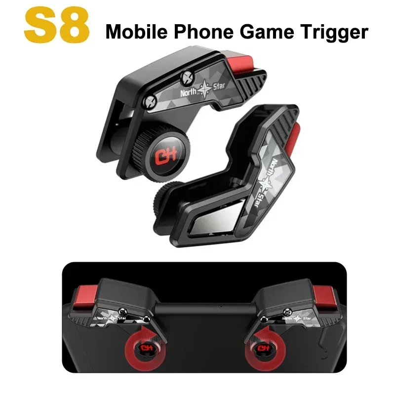 

S8 4 Fingers Universal Mobile Phone Game Trigger Aim Shooting L1R1 Key Button for IOS Android PUBG Gamepad Joystick Controller