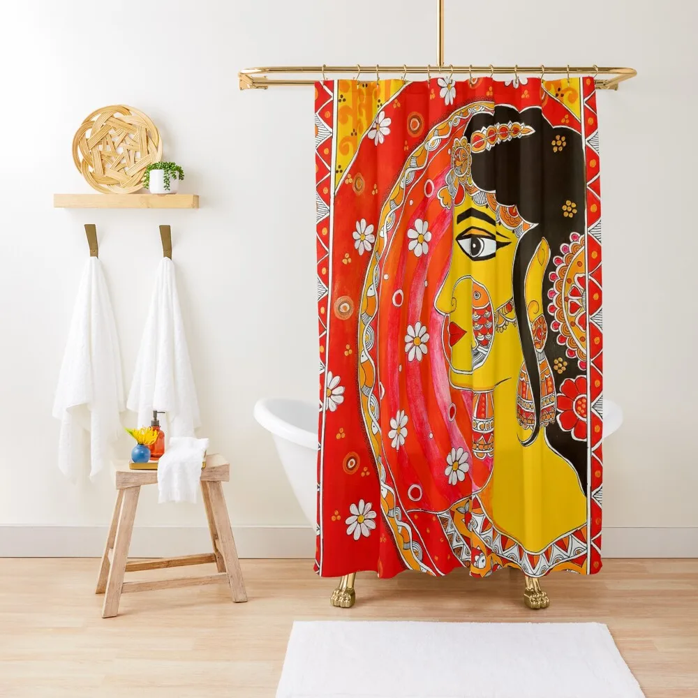 

Madhubani Art Shower Curtain Shower Curtains Waterproof Accessories For Shower And Services