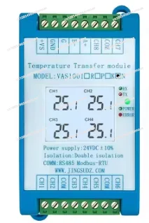 

4-channel temperature transmitter PT100 thermal resistance 8-channel K-type thermocouple to RS485 NTC module VAS1001