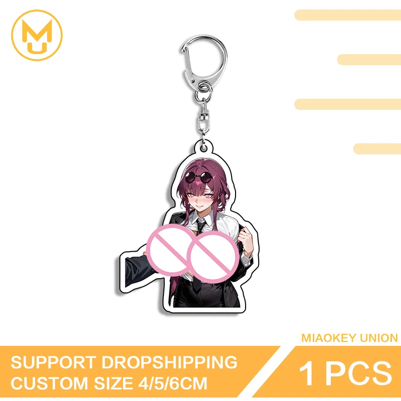 Kafka Popular Game Key Holder Cute Durable Acrylic Stainless Steel Chain Keyring Pendant Collection Accessories For Handbags