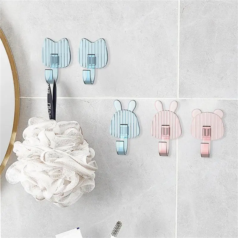 1~4PCS Storage Hook Seamless And Traceless Translucent Bag Sticky Hook Household Products Best Seller Decorative Hook