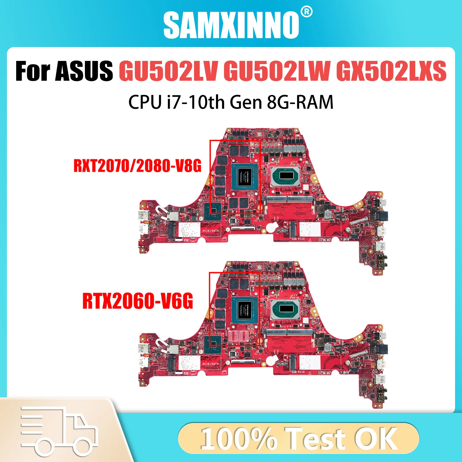 Mainboard For ASUS GX502LXS GU502LV GU502LX GU502LW GX502LWS GX502L GU502L Laptop Motherboard I7 10th Gen