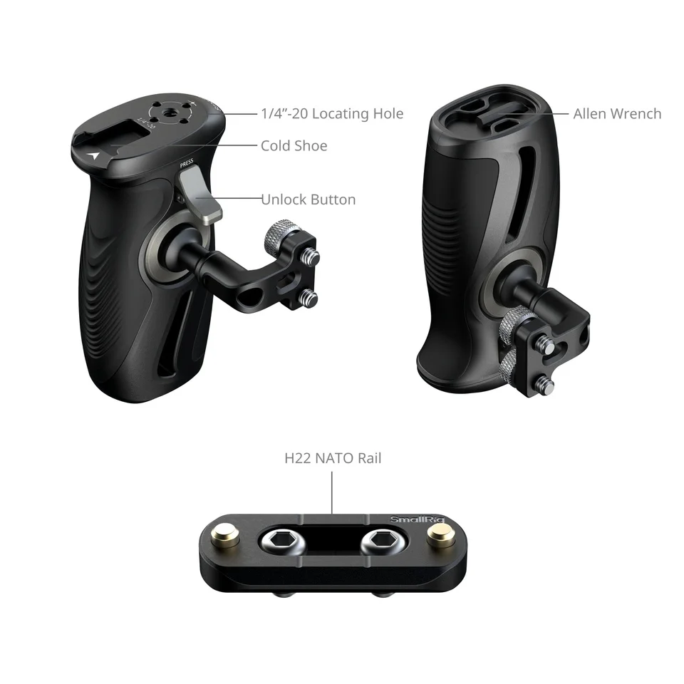 Brand New SmallRig 5194 Rotating Side Handle with 1/4