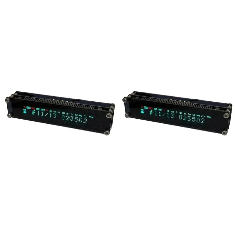 ABVJ-2X New VFD Clock Vacuum Fluorescent Display WIFI Timing Automatic Calibration Gaming Atmosphere Desktop Decoration