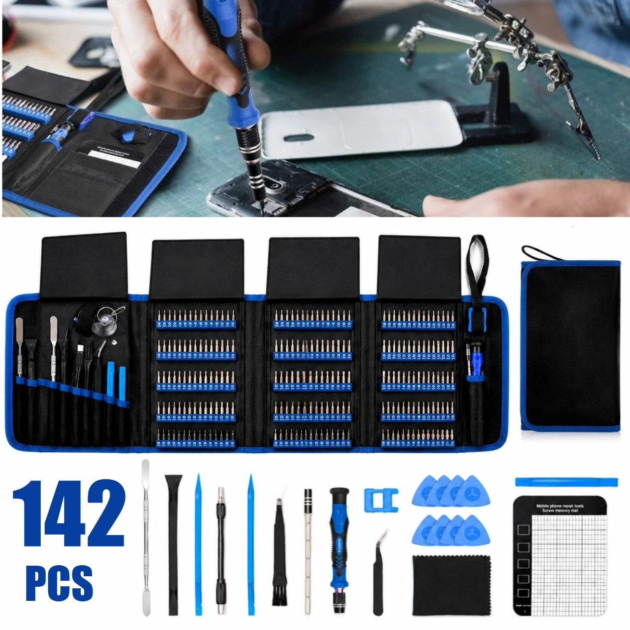 Electronics Repair Xbox - 142-częściowy zestaw precyzyjnych śrubokrętów elektronicznych z