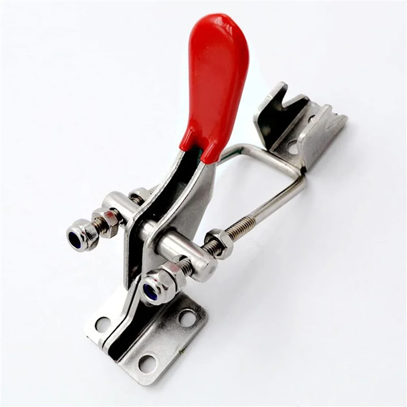 8 stainless steel adjustable pull locks, toggle locks, lever clamps, heavy-duty toggle bolts, and safety door bolts