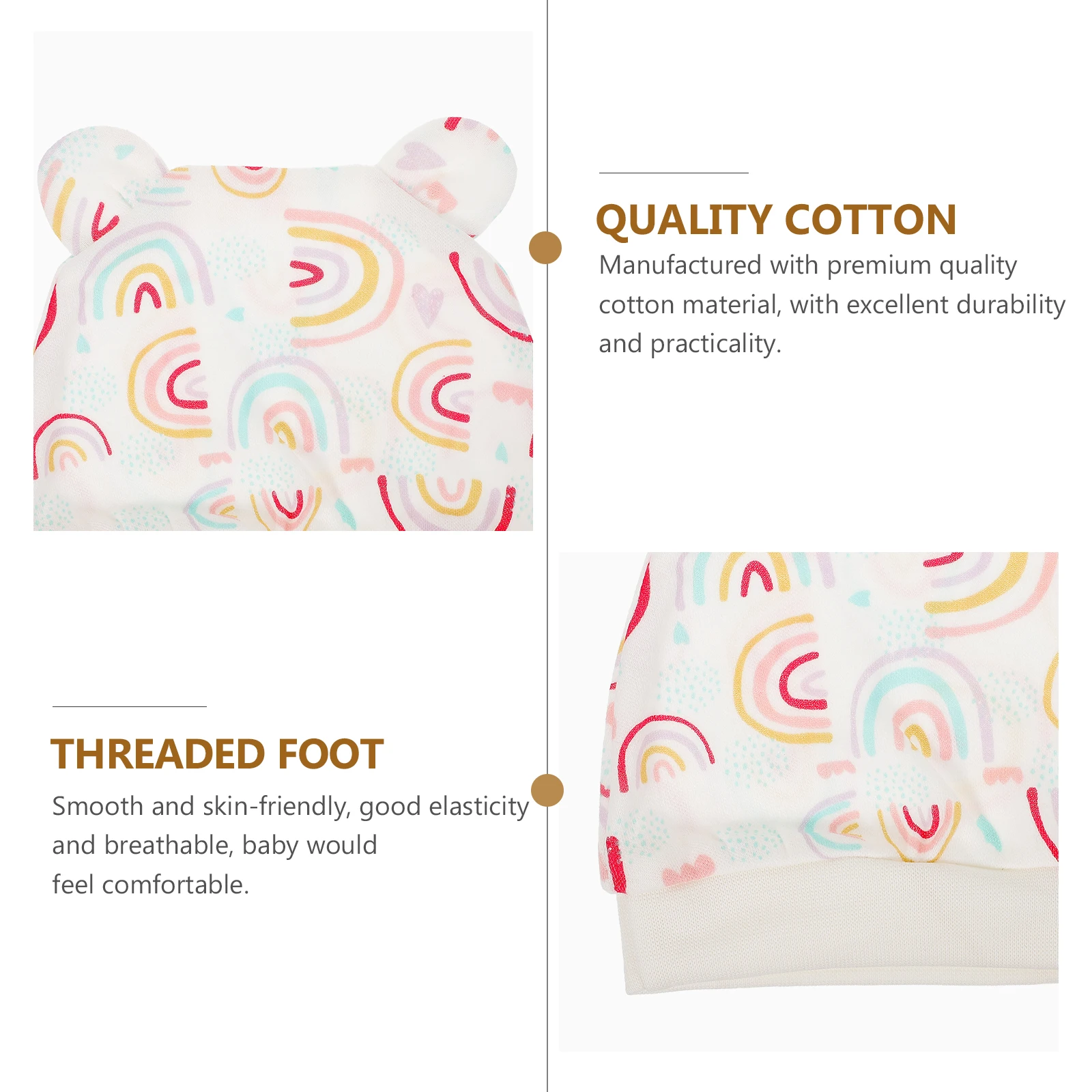 

1 комплект, детские хлопковые перчатки с защитой от царапин, комплект шапок, чехлы для ног, зимние теплые мягкие дышащие удобные принадлежности для новорожденных