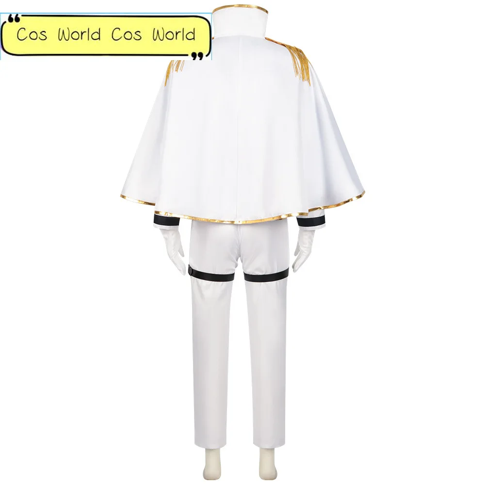 Anime Blue Lock Bachira Meguru Cosplay Costume, Anges et Démons, Perruque, Blanc, Uniforme Militaire, Châle Homme, Halloween, Costumes de Carnaval