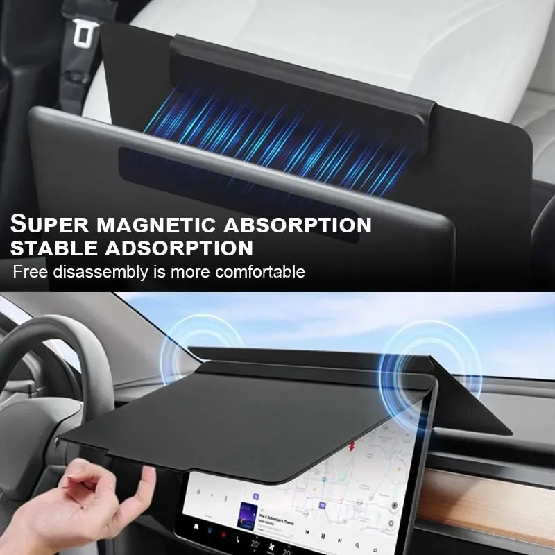 For Tesla Model 3 Car Sunshade Model Y Display Screen Protective Cover Interior Navigation Screen Dust Cover Car Accessories