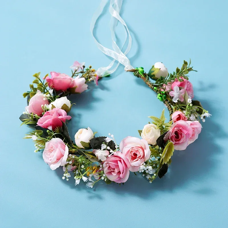 Props A Multicolor And Dreamlike Quality Ladies' Wedding Bride & Festival	Flower Crown Headband