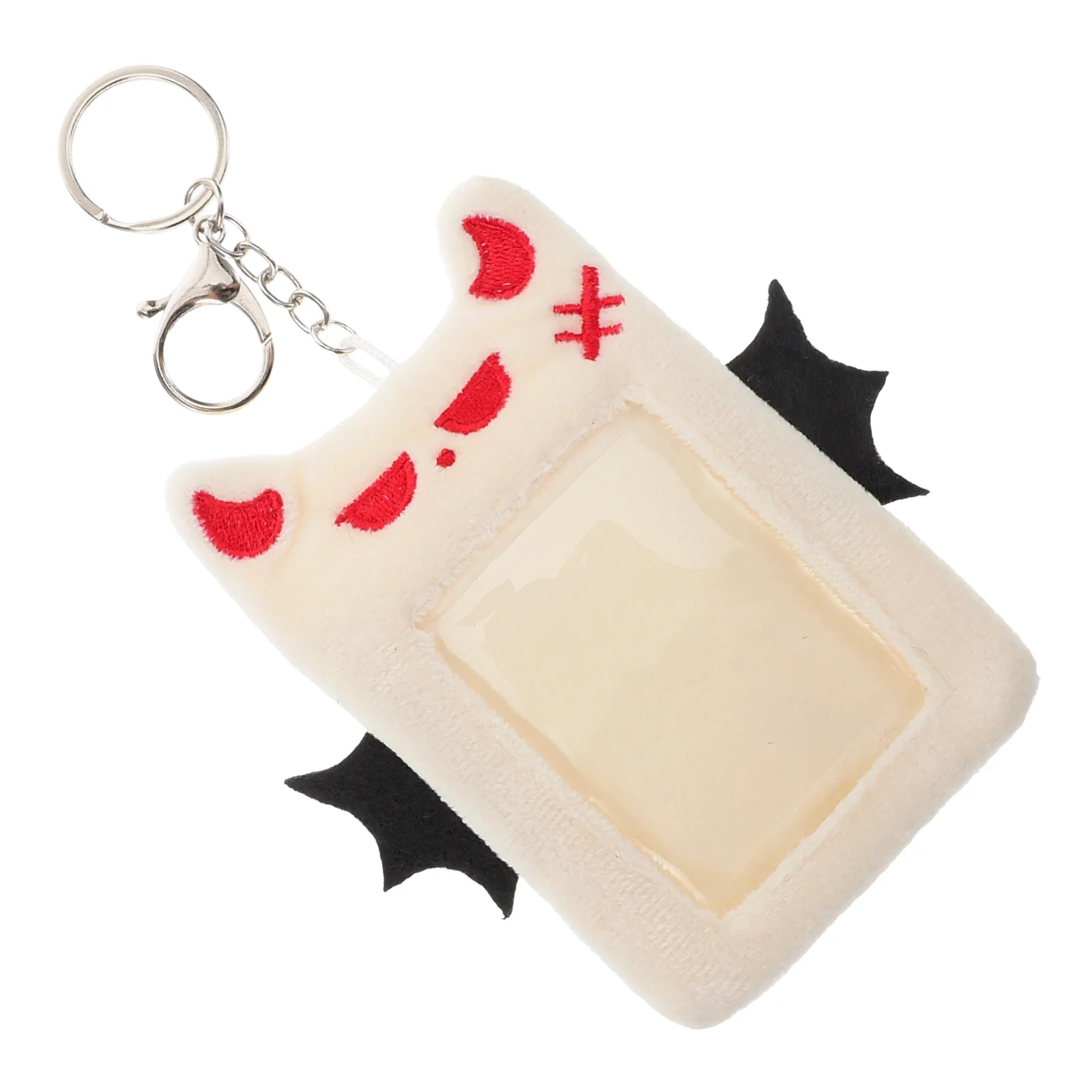 Wings Card Holder Id Plush Photocard Sleeves Credit Cute Keychain Costume