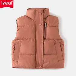 IYEAL Winter Children's Boys Girls Cotton Vest Thickened Waistcoat Children's Outer Wear Warm Down Cotton Vest