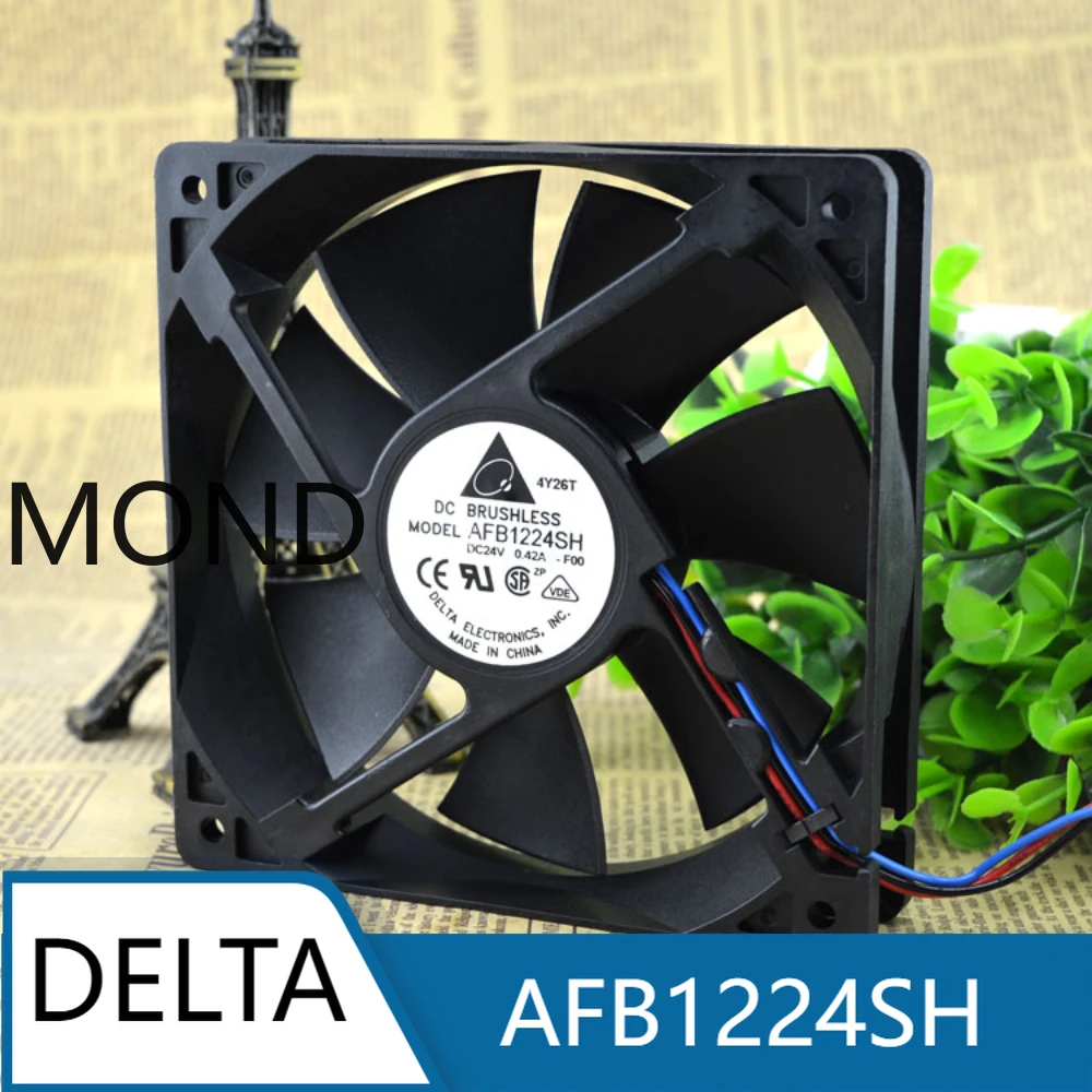 Delta  AFB1224SH 12025 24V 0.42A 12CM Industrial Control Silent Frequency Converter Cooling Fan